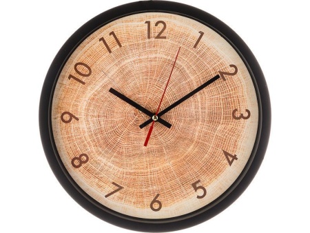 Часы настенные кварцевые Лефард дерево полистоун d31 27,5см