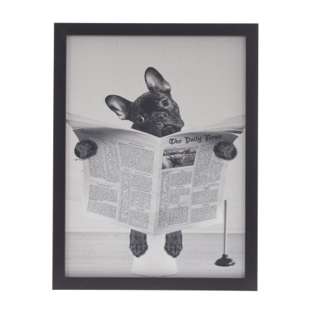 Панно Собака, читающая газету 33х2х43см арт.795956