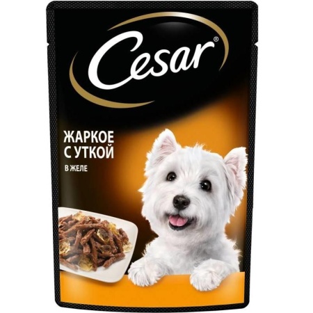 Корм для собак Цезарь жаркое с уткой пауч 85г