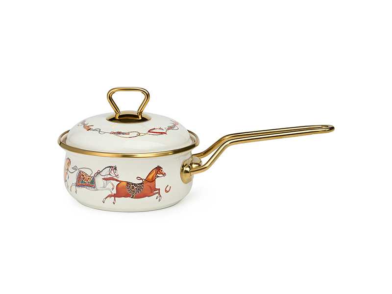 Ковш с крышкой Лефард эмаль Пассаж 0,9л 14см индукция арт.950-650 по цене 