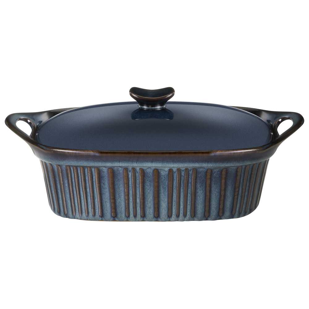 Форма для запекания с крышкой Реактивный синий 33x23x9,5/13см, керамика арт.780-146 по цене 