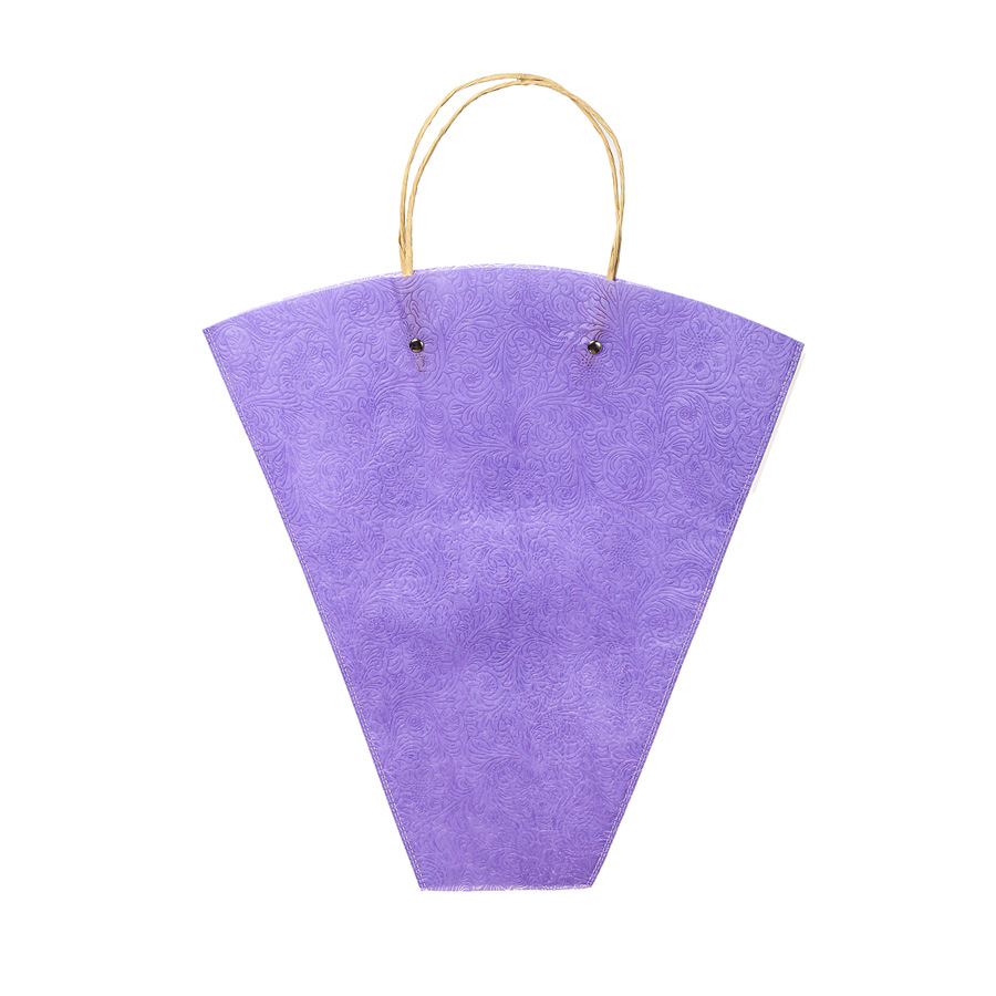 Пакет для цветов с ручками (фетр) 40х12х45см, фиолетовый арт.д000002590 по цене 
