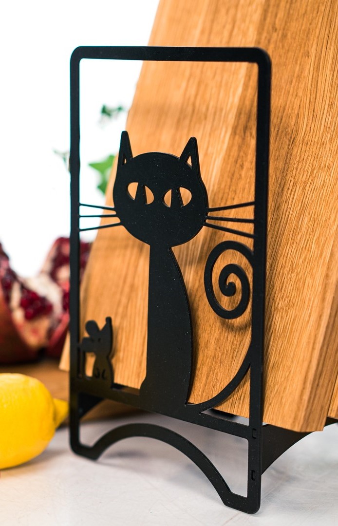 Подставка для разделочных досок Кошка, металл арт.300-233B по цене 