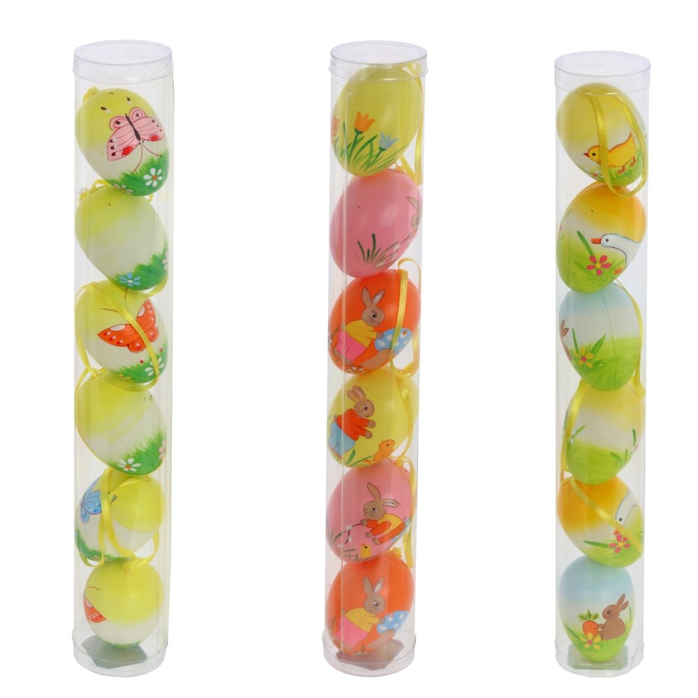 Изделие декоративное Яйцо пасхальное, набор из 6ти шт , 4х4х6см, 3в по цене 