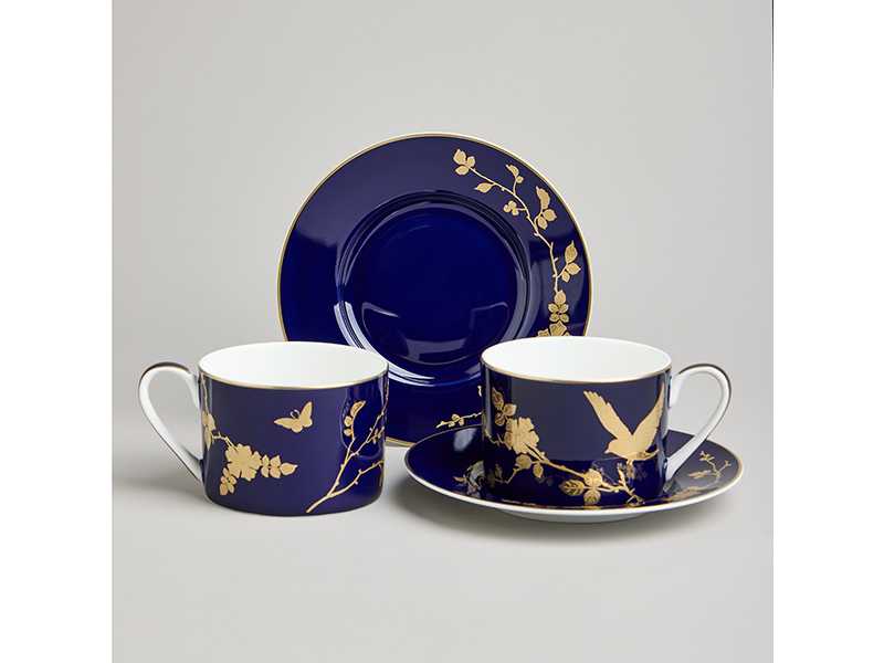 Набор чайный Лефард Золотые птицы на 2пер 4пр 240мл, фарфор арт.419-136 по цене 