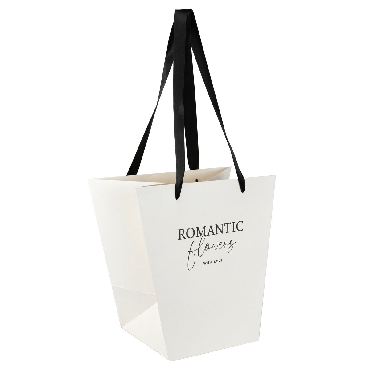 Пакет для букета крафт 38х24х38см, белый по цене 