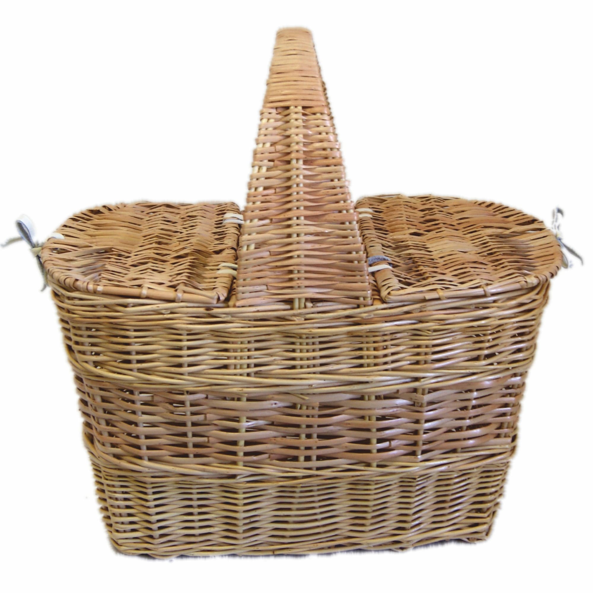 Корзина для пикника прямоугольная с крышкой на плетеном дне 40см арт.НХП 0081/1/2 по цене 