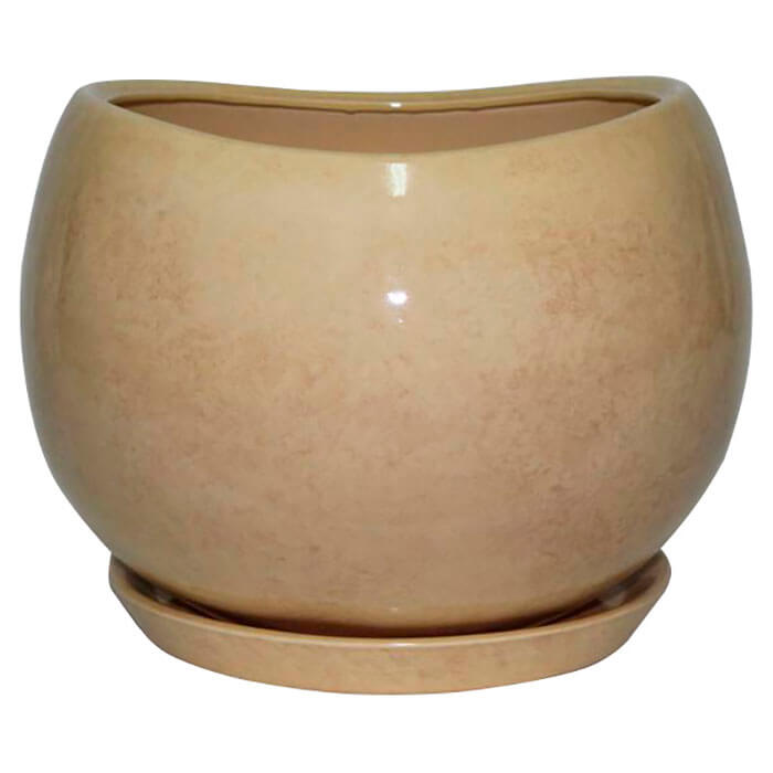 Горшок для цветов Адель №2, бежевый, голубой В18см по цене 