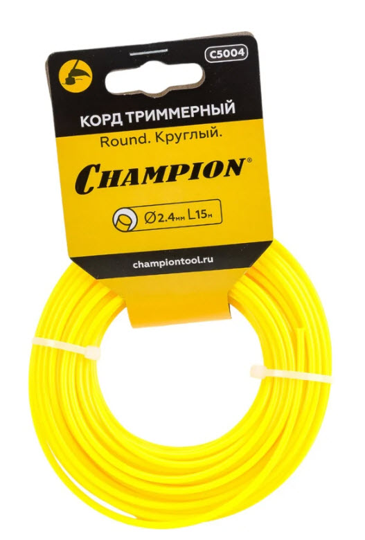 Леска для триммера  Round 2,4мм 15м круг CHAMPION C5004 по цене 