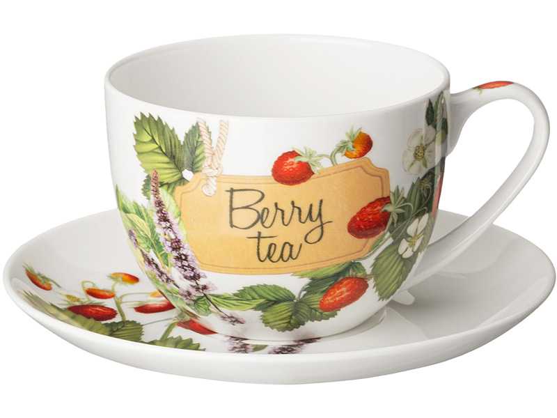 Пара чайная Корзина с фруктами 330мл фарфор арт.104-957 по цене 