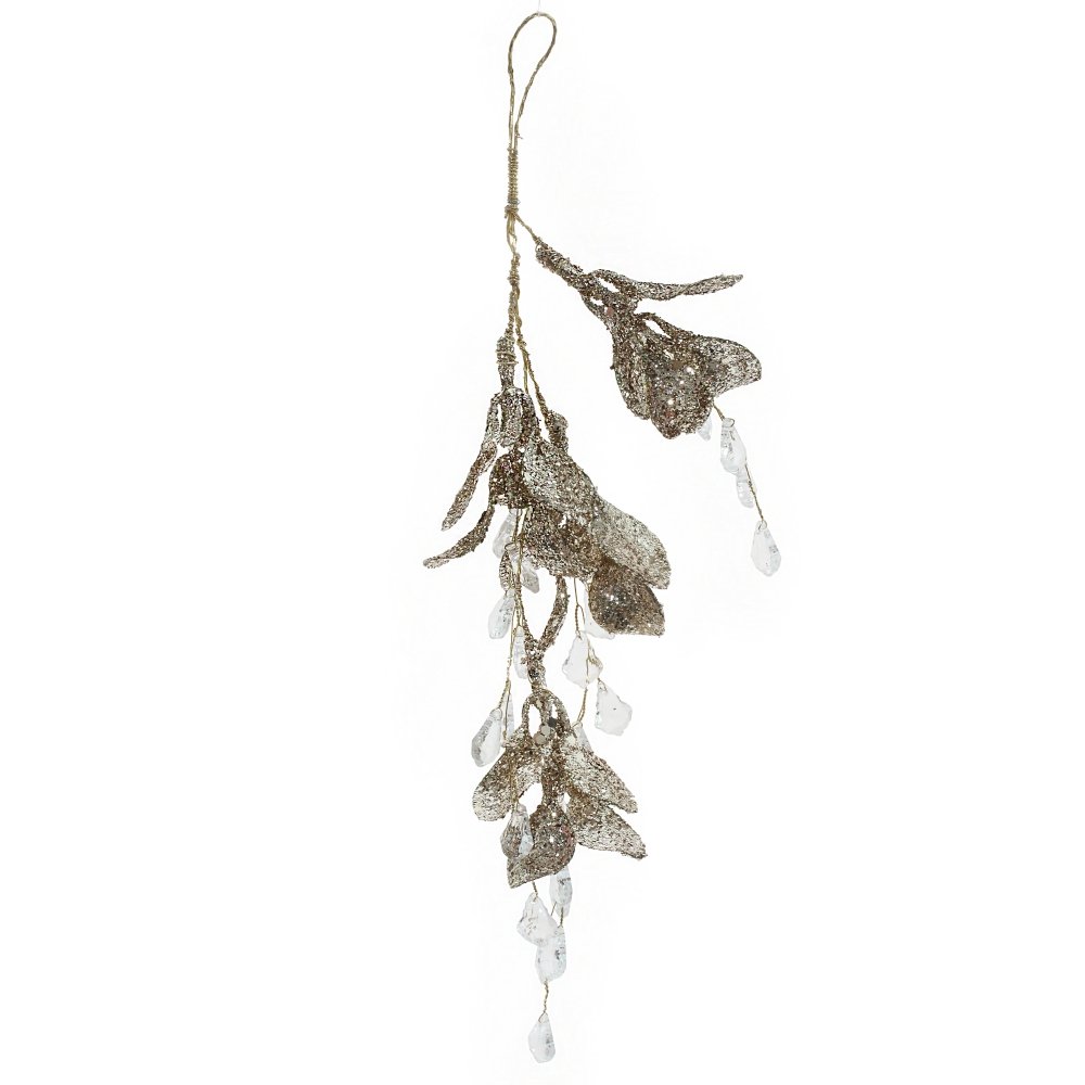 Украшение новогоднее Веточка 12х2х32,5см полимерные материалы, металл арт.749381 по цене 