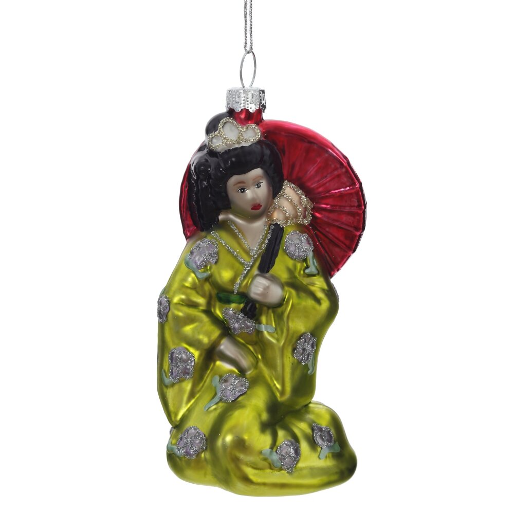 Украшение новогоднее Гейша 6,5х5,5х12,5см, стекло арт.809377 по цене 