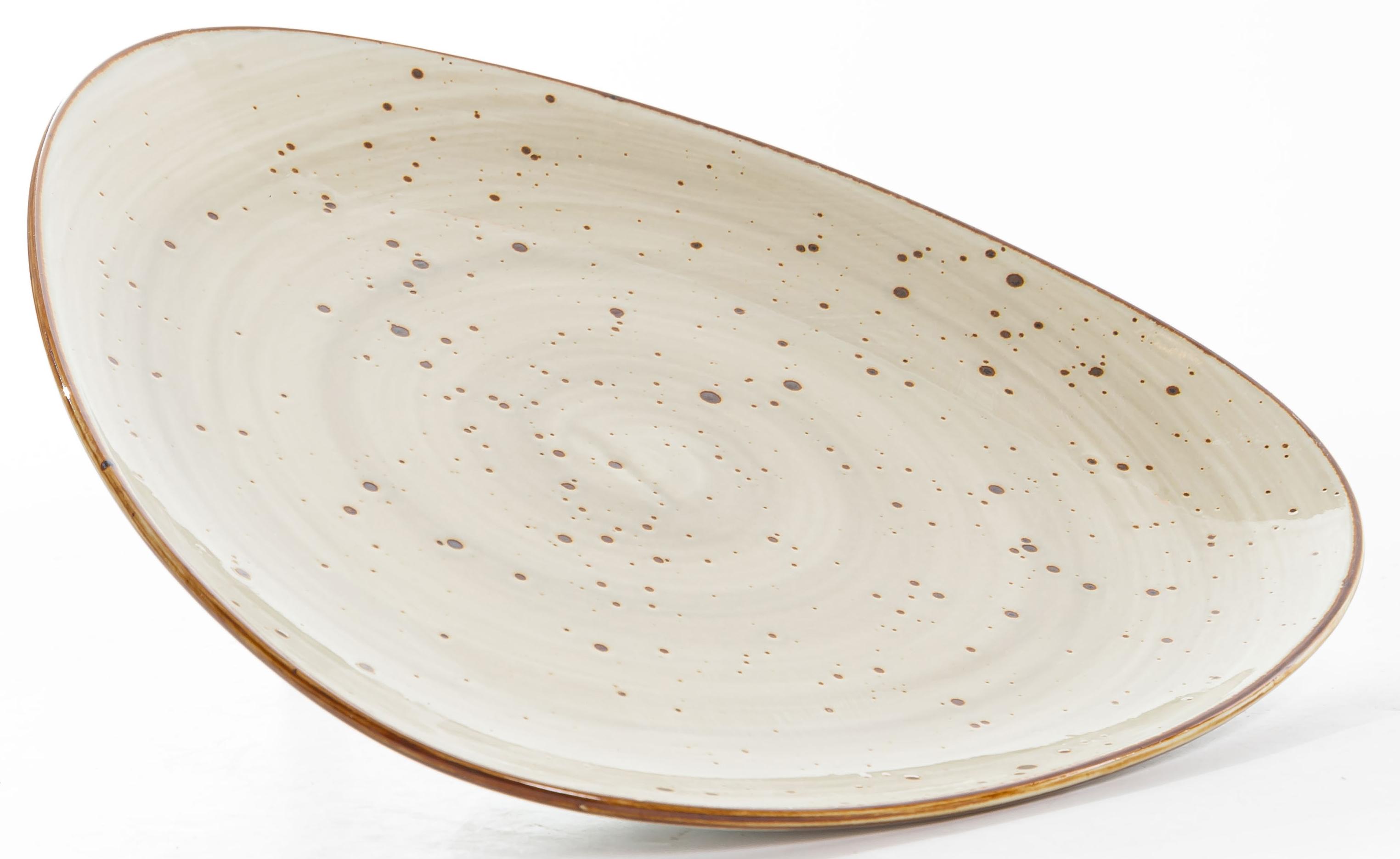 Тарелка Хорека Графит мелкая 270х250мм фарфор арт.206-55054 по цене 