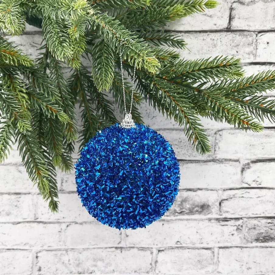 Елочная игрушка Шар 8см синий арт.87954 по цене 
