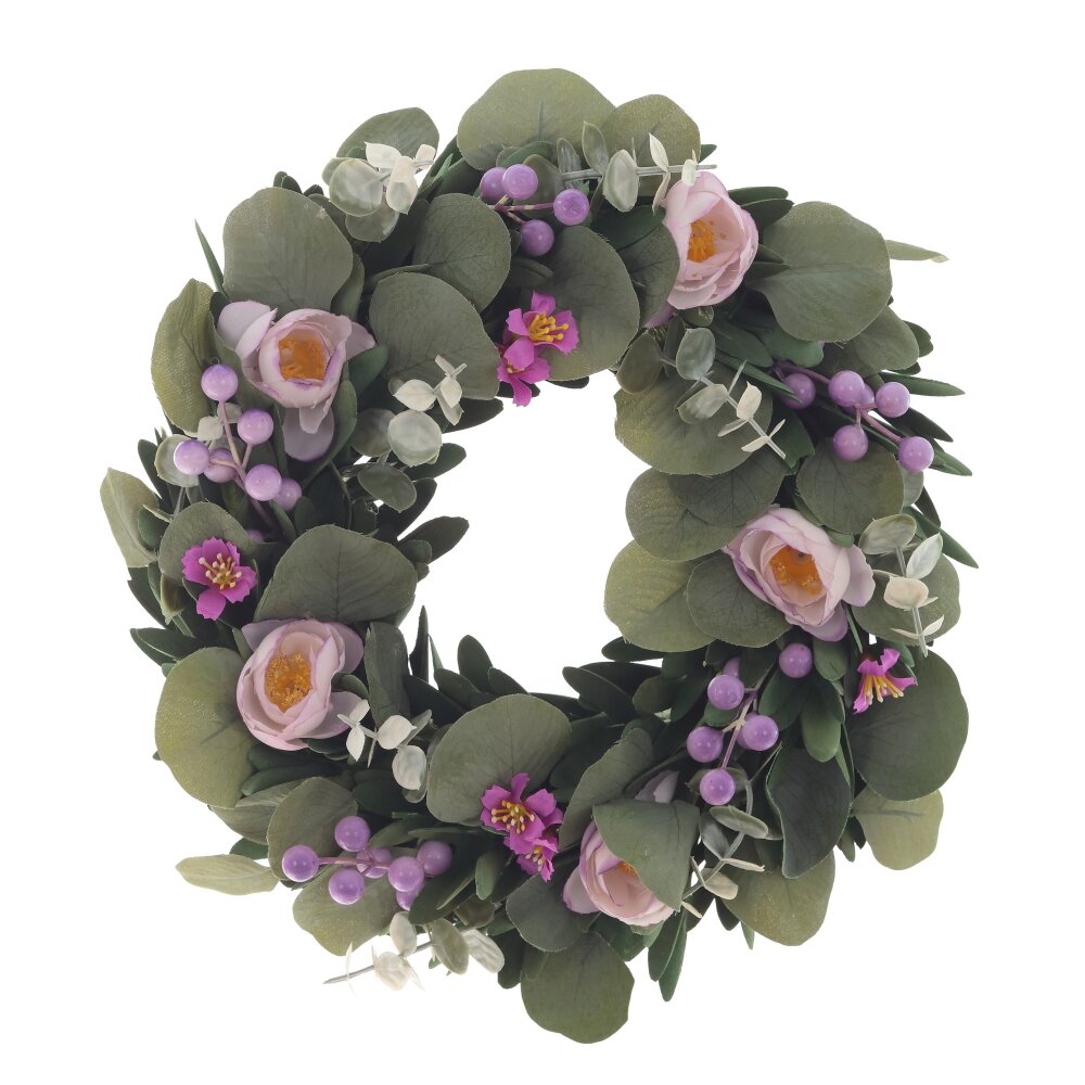 Венок декоративный с цветами 30см арт.796885 по цене 