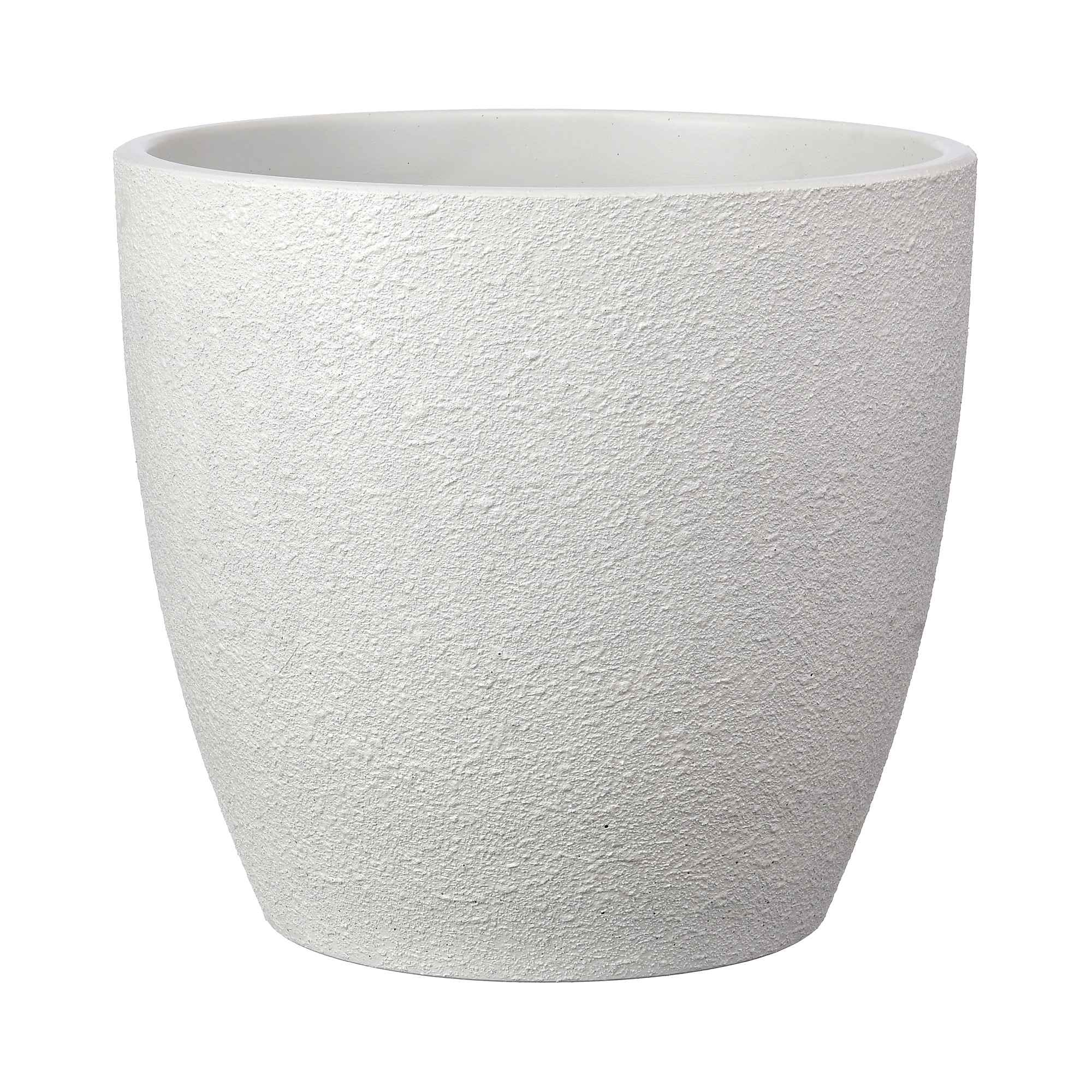 Кашпо Саванна белый бутон 44см, бетон по цене 