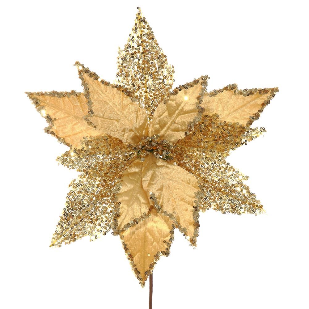 Цветок искусственный золотой 32х32х40см по цене 