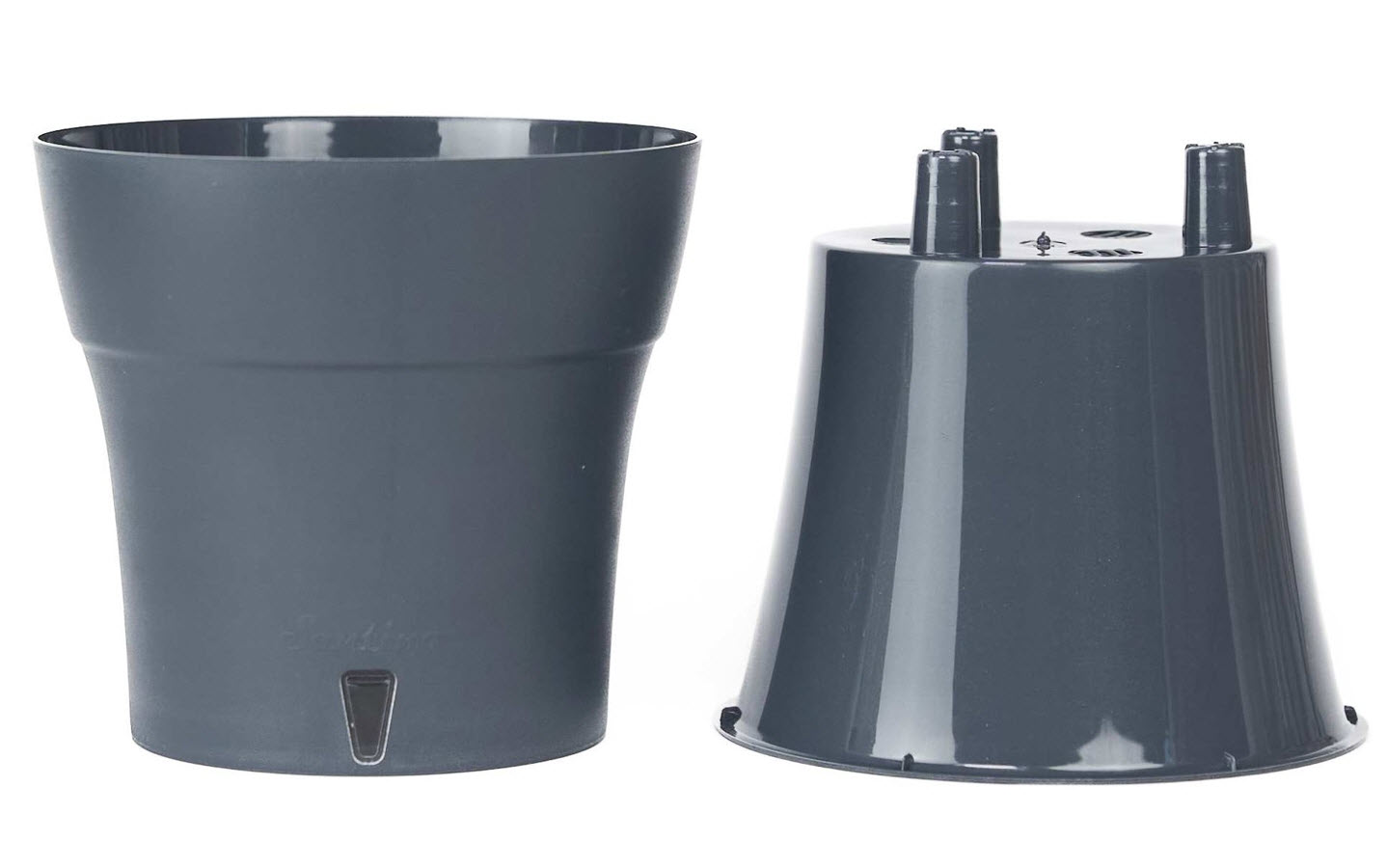 Горшок ДАЛИ СОФT 1,2л антрацит, пластик арт.ДС 1,2 АНТ по цене 