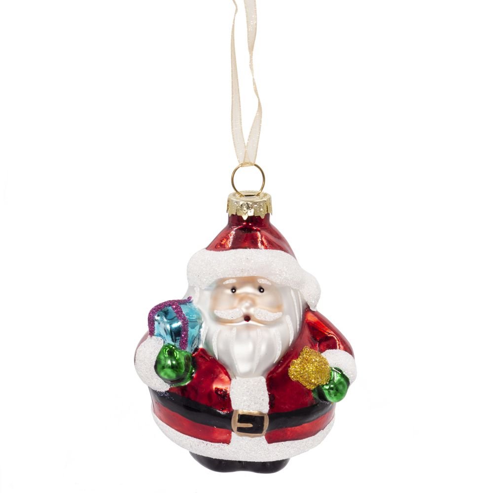 Украшение новогоднее Добрый Санта красный 7х6х8,5см по цене 
