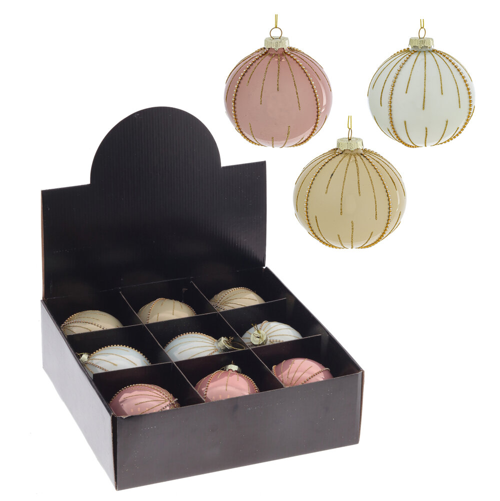 Украшение новогоднее Шар 1шт 3в 10см, стекло по цене 