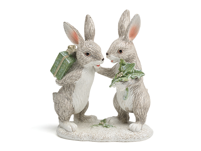 Статуэтка Кролики 10,5х6х13см, полистоун арт.162-1316 по цене 