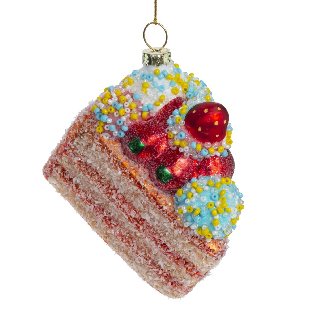 Украшение новогоднее Пирожное 8,5х6х8см по цене 