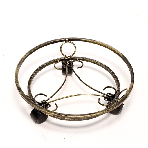 Подставка для цветов Гарден Декор напольная на колесах на 1 цветок, металл арт.12-001 по цене 