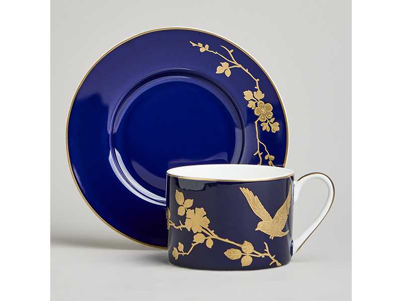 Пара чайная Лефард Золотые птицы 240мл, фарфор арт.419-135 по цене 