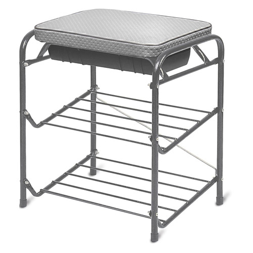 Банкетка разборная Ника 2полки мягкое сиденье 44х33х51см, арт.БП1 серебро по цене 