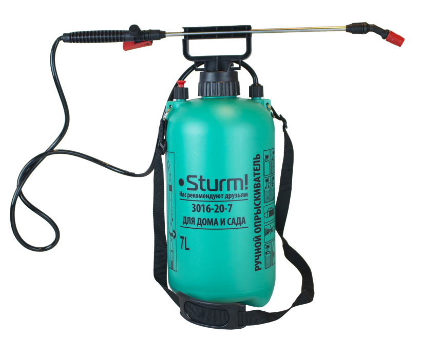 Опрыскиватель Штурм 7л с ручным насосом и шлангом арт.3016-20-7 по цене 