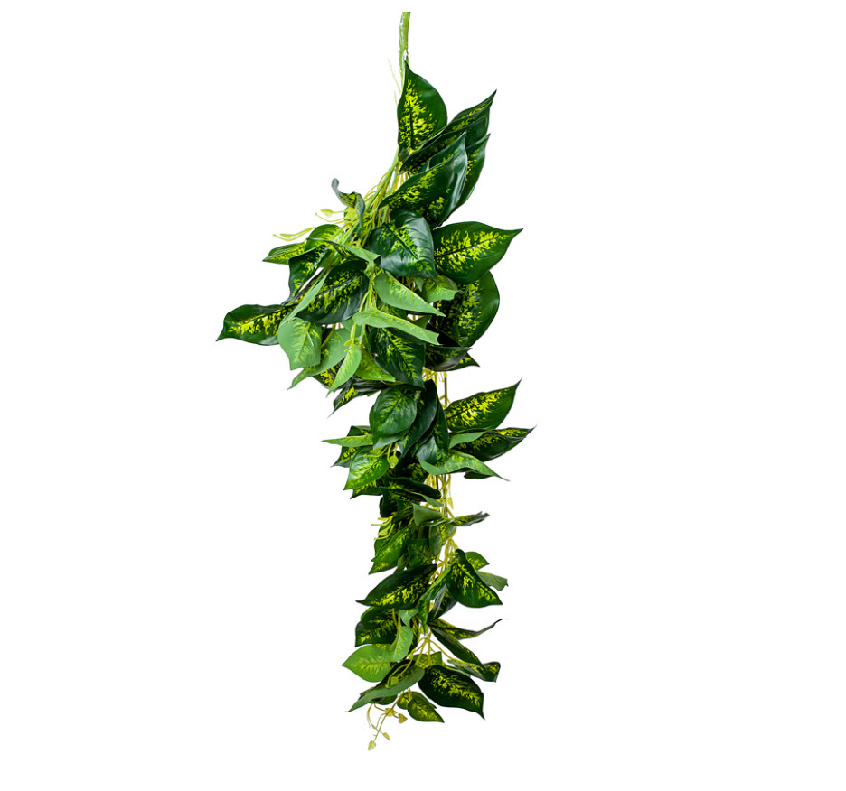 Цветок искусственный Ветка с листьями 100см, зеленый/салатовый по цене 