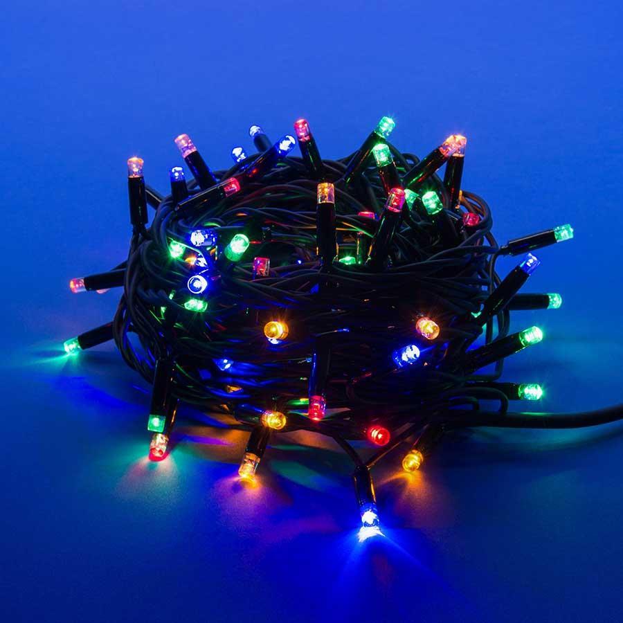 Гирлянда светодиодная с эффектом мерцания, разноцветная 10м 120 светодиодов по цене 
