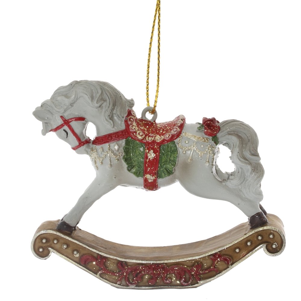 Украшение новогоднее Лошадка 7,5х2х6,5см полимерные материалы арт.755243 по цене 