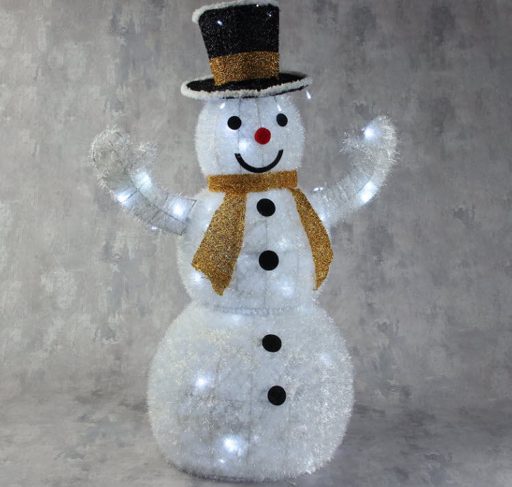 Фигура светодиодная Снеговик 60×85×40см, белый арт.3662031 по цене 