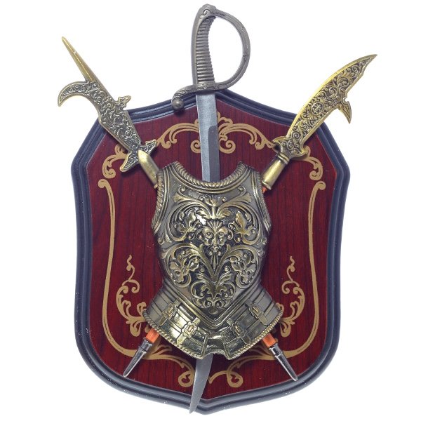 Панно Рыцарские доспехи металл 20х4х24см по цене 