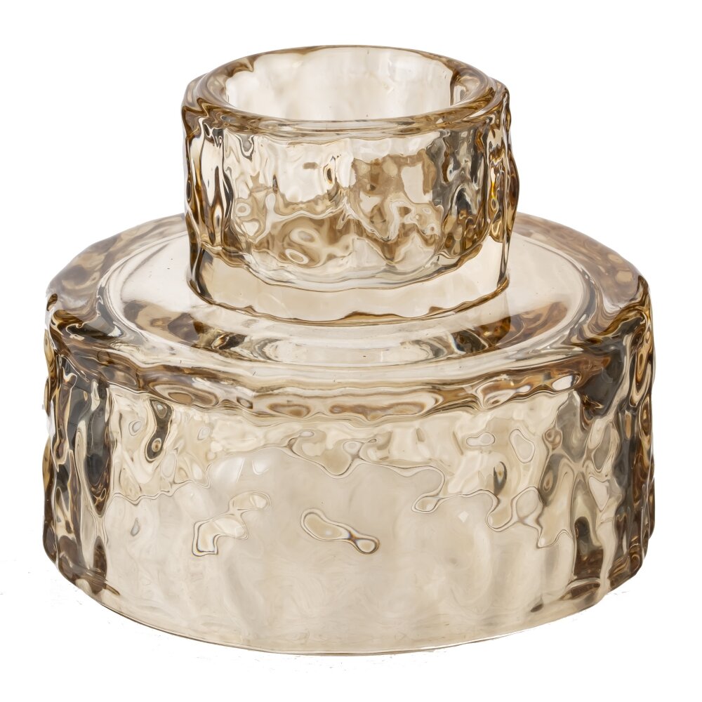 Подсвечник 6,5х6,5x5см, бежевый стекло арт.814793 по цене 