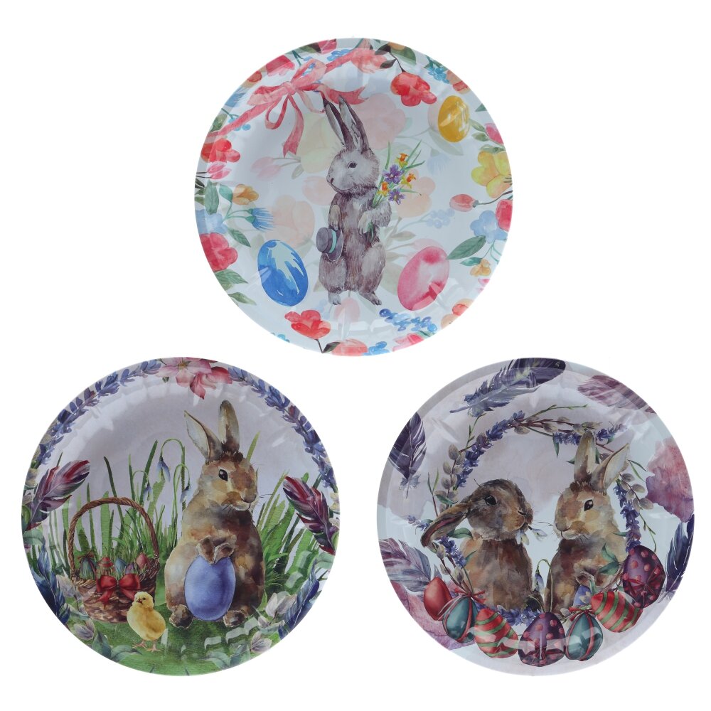 Блюдо декоративное Пасхальное 26x26x3см 3в арт.816390 по цене 