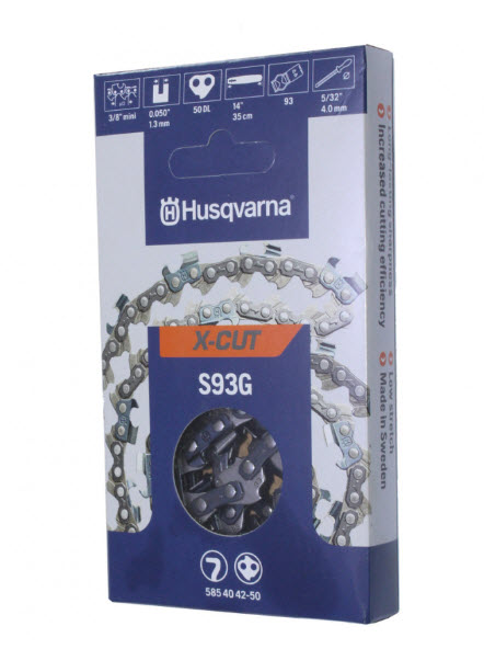 Цепь Хускварна Х Кут s93g, 14"/35см, 3/8"мини, 1.3 мм, 50 хвостовиков Хускварна 5854042-50 по цене 
