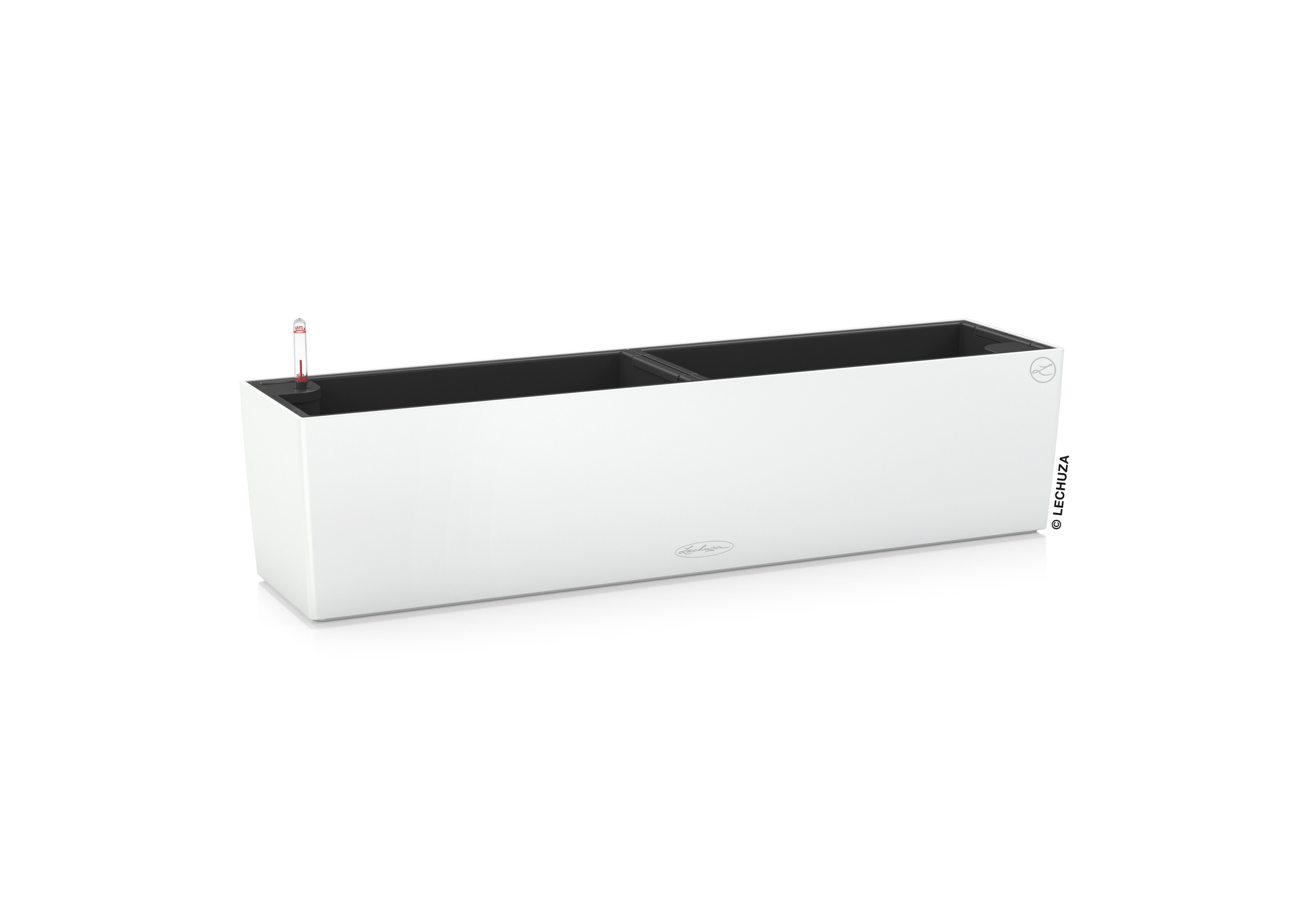 Кашпо с автополивом Лечуза Балконера Колор 80см белый, пластик арт.15680 по цене 