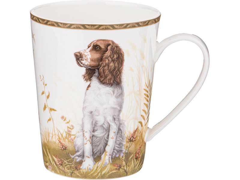 Кружка лефард Охота собака на охоте фарфор белый 480мл по цене 