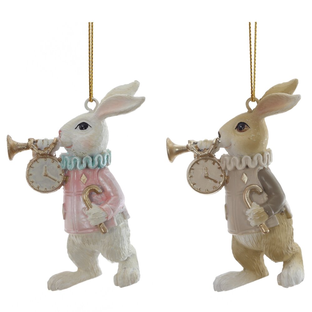 Фигурка подвесная Заяц 5х3,5х7,5см 2в. арт.822990 по цене 