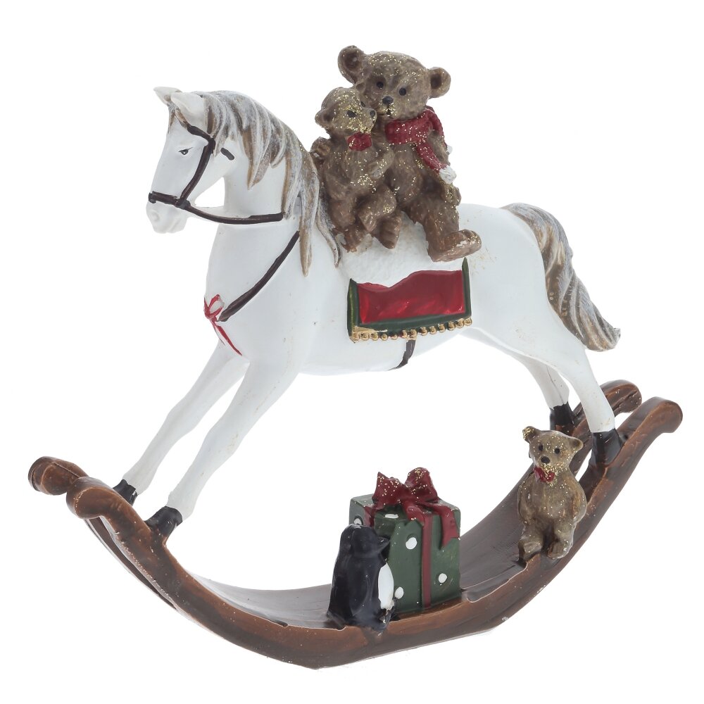 Фигурка декоративная Лошадка-качалка 13,5х2,5х11,5см арт.752668 по цене 