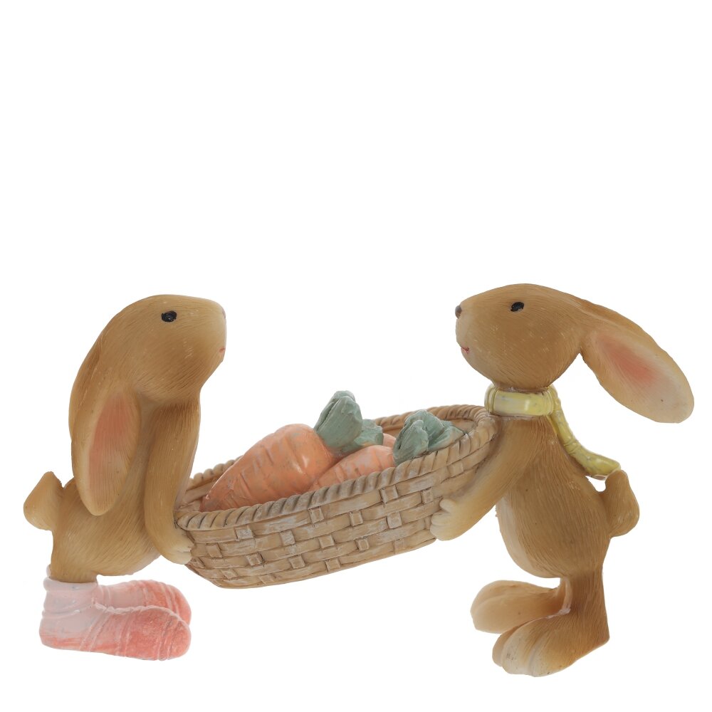 Фигурка декоративная Зайцы 13х5х7см арт.795644 по цене 