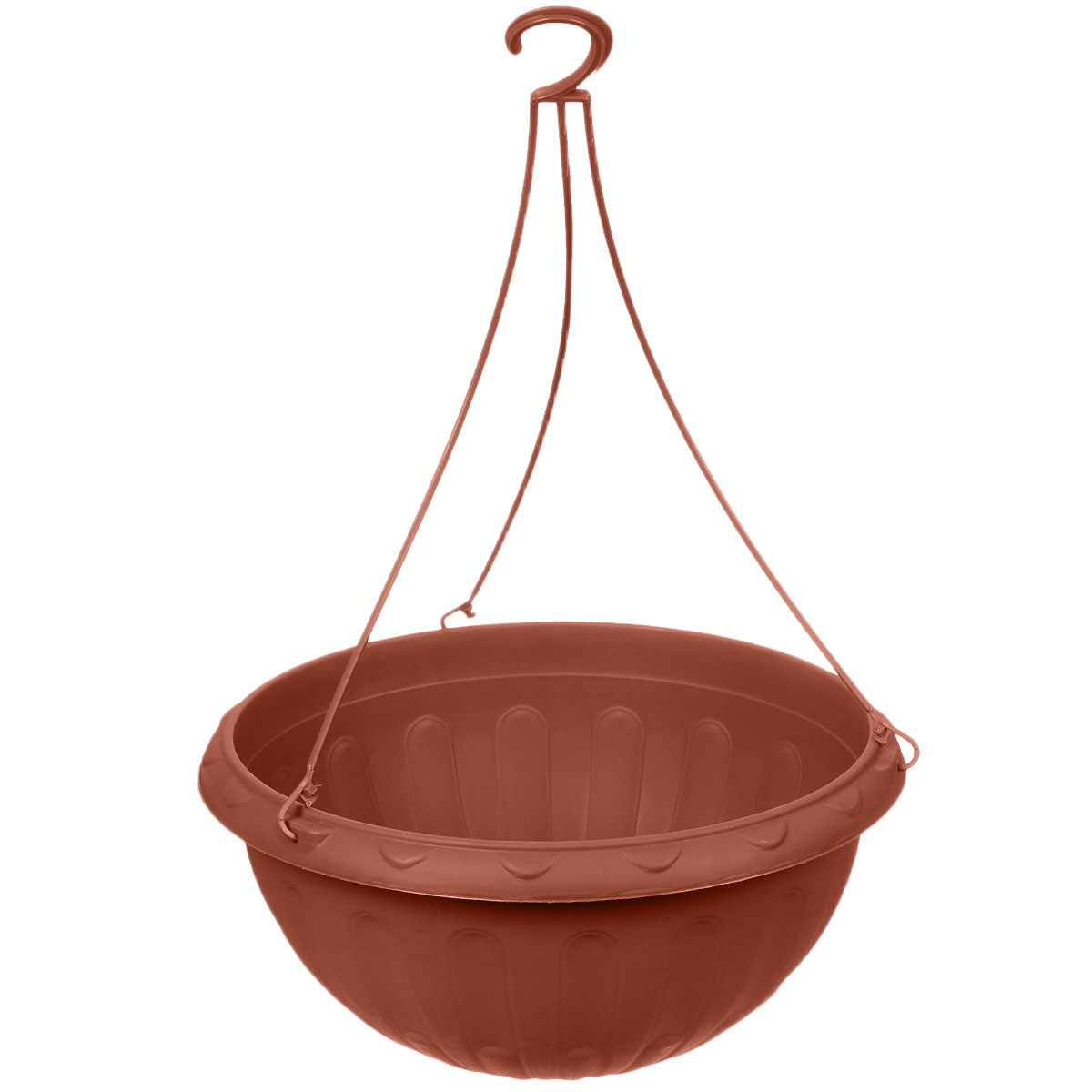 Кашпо подвесное АЛЬТЕРНАТИВА Джулия пластик d-25см h-12,5см V-3,5л коричневый по цене 