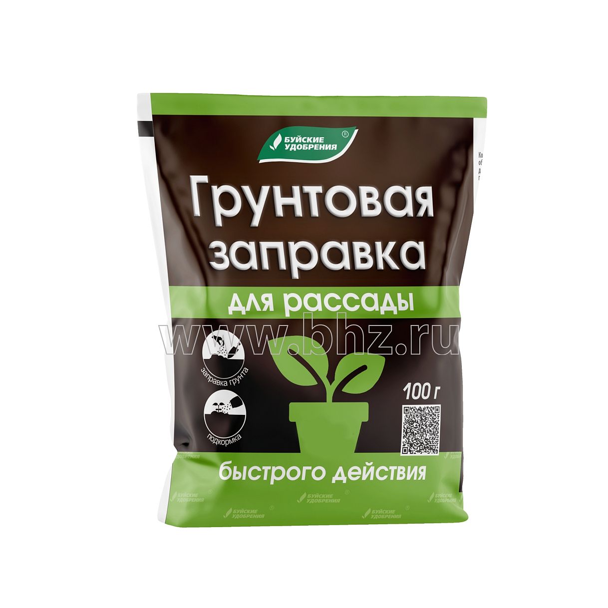 Удобрение сухое БХЗ Грунтовая заправка для рассады 0,1 кг по цене 