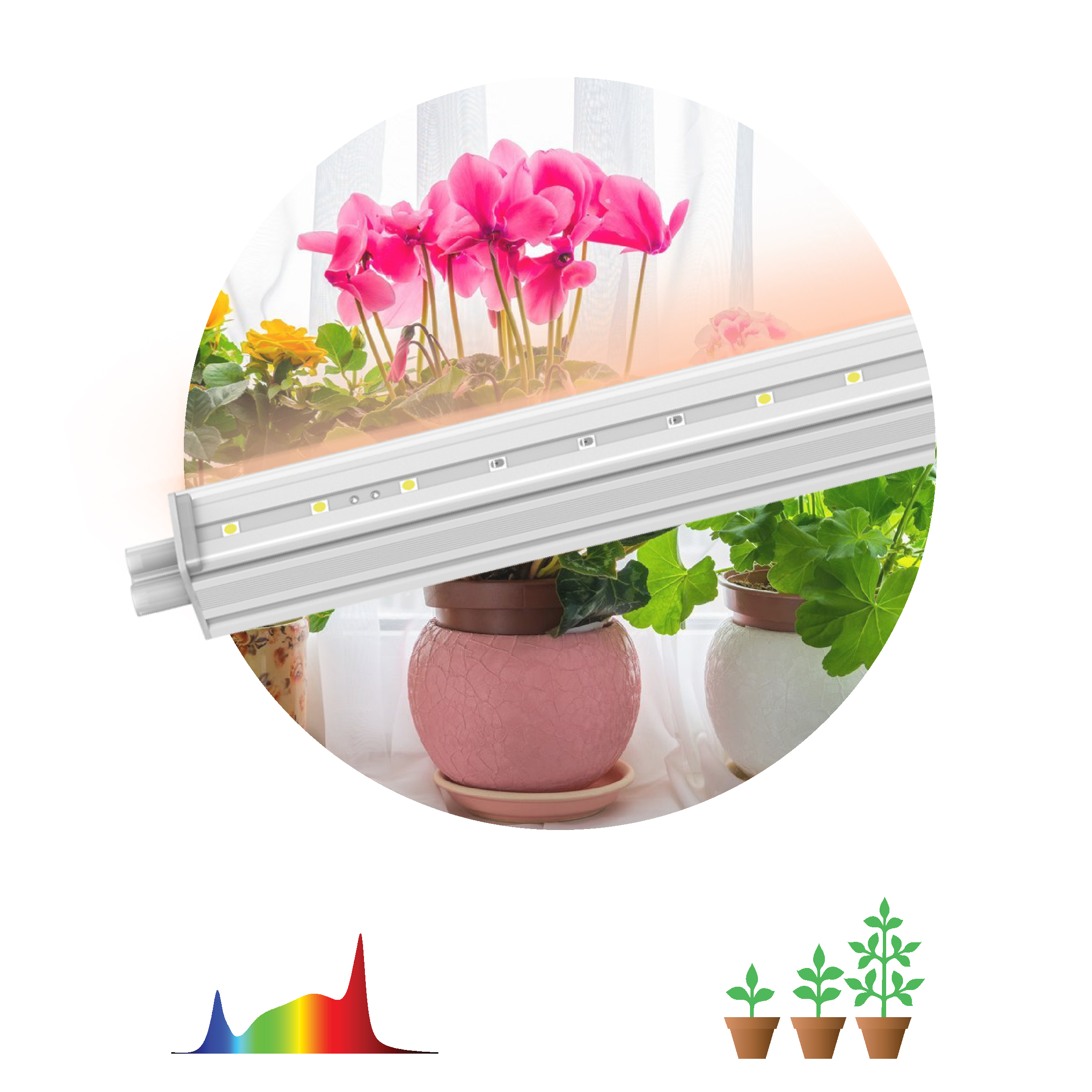 Фитосветильник Эра светодиодный линейный полного спектра 90см 14Вт по цене 