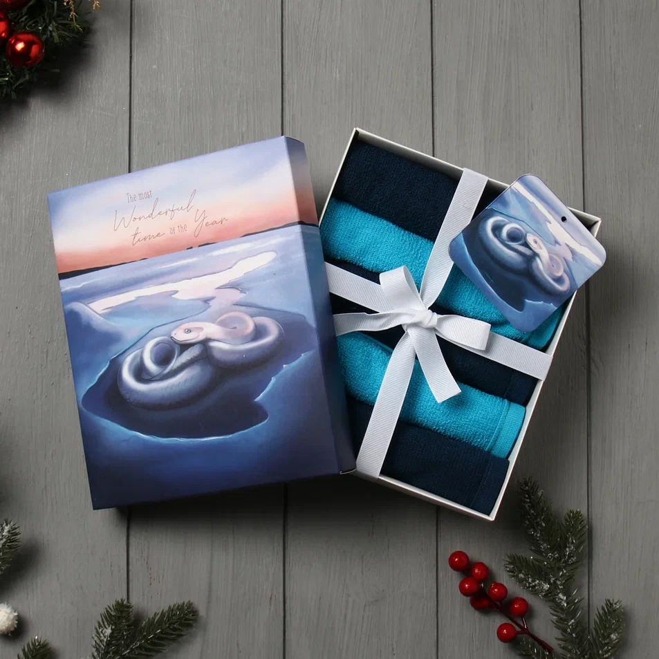 Набор махровых полотенец Этель Лед 30х30см 5шт арт.10715156 по цене 