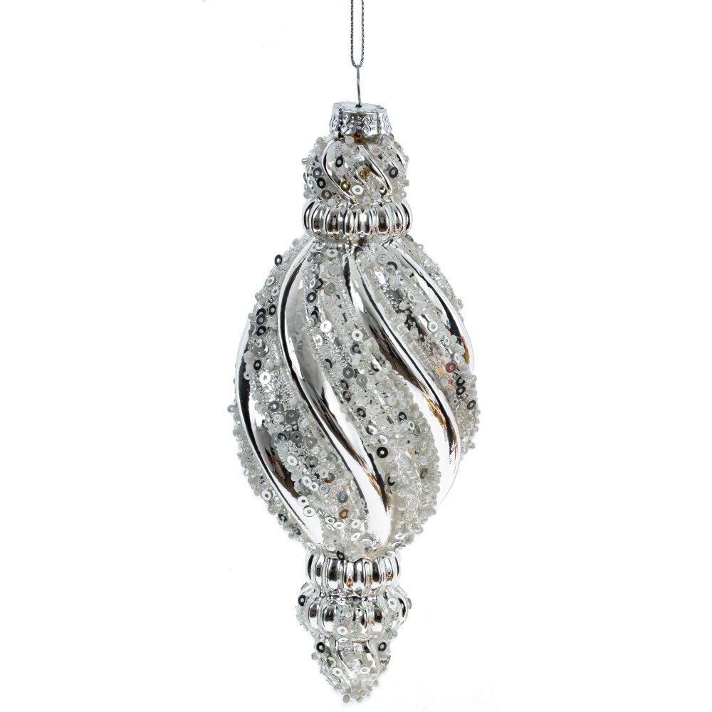 Украшение новогоднее Фигурная сосулька 7х7х18см, стекло арт.809215 по цене 