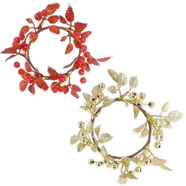 Изделие декоративное Венок для свечи 17х17х4см 2в. по цене 