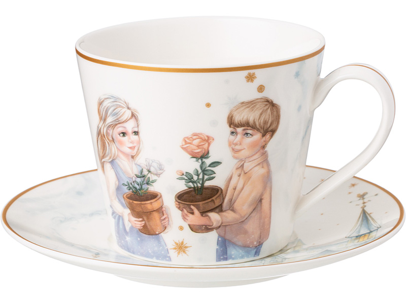 Пара чайная Лефард Снежная Королева фарфор 300мл арт.590-544 по цене 